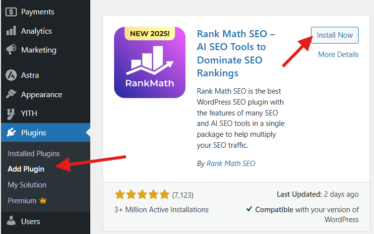 Installieren Sie Rank Math