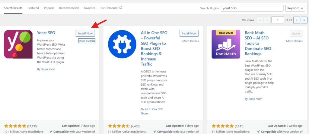 Yoast SEO installieren