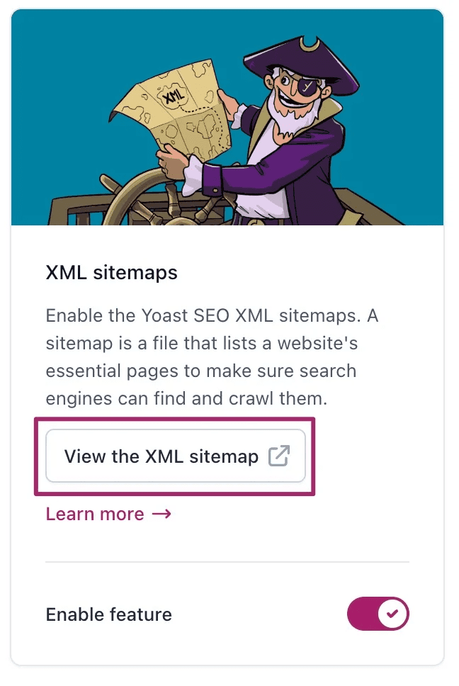 XML-Sitemap anzeigen