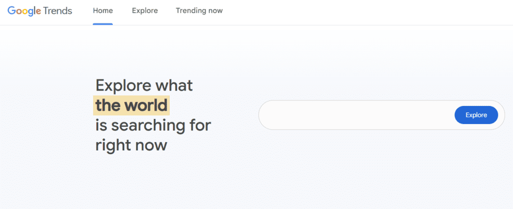 Google-Trends-Seite