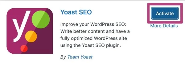 Yoast SEO aktivieren