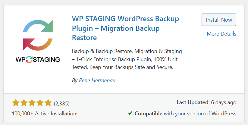 WP Staging-Plugin