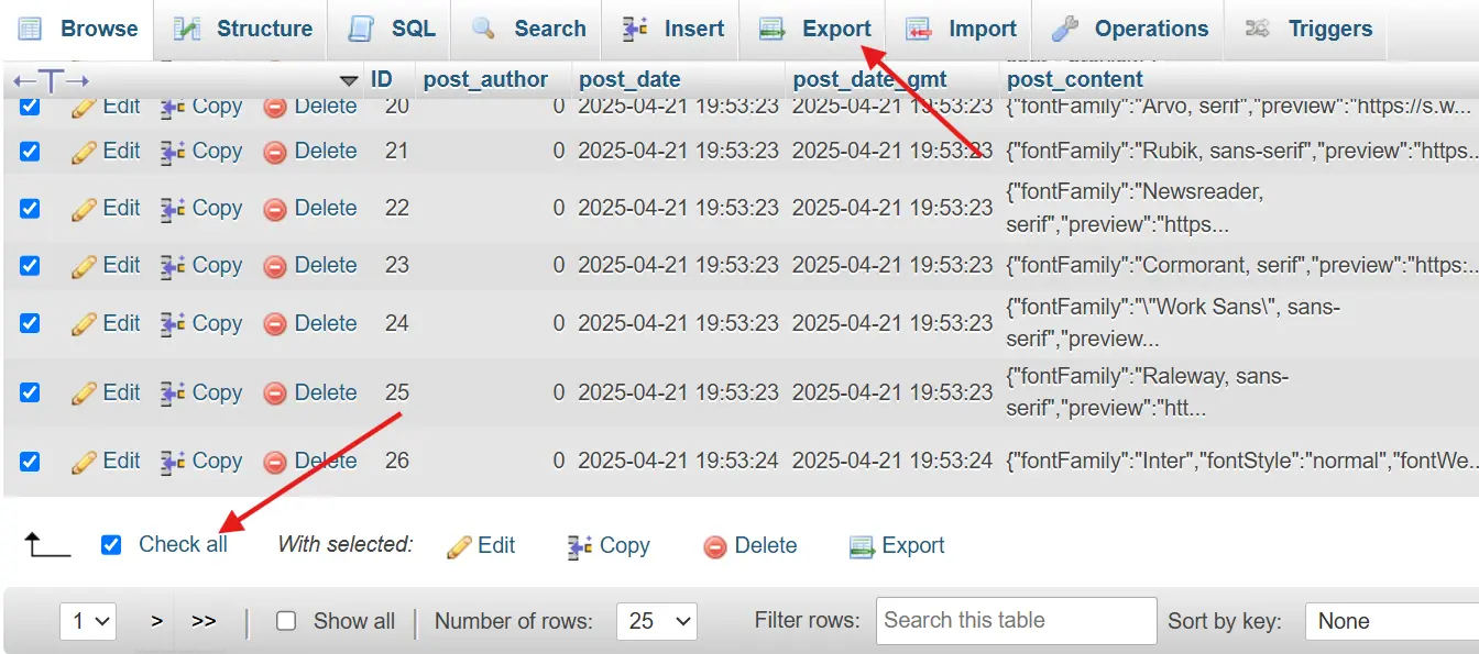 Exportieren Sie Ihren RSpost