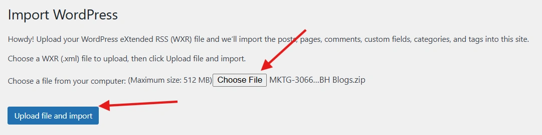 Wählen Sie den Dateityp "Export"