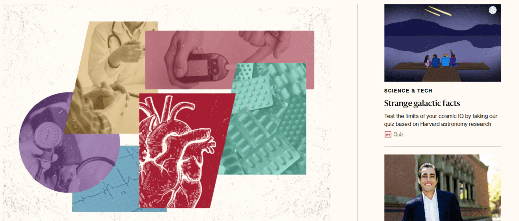 Website der Harvard Gazette