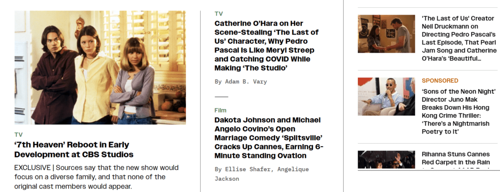 Website von Variety  